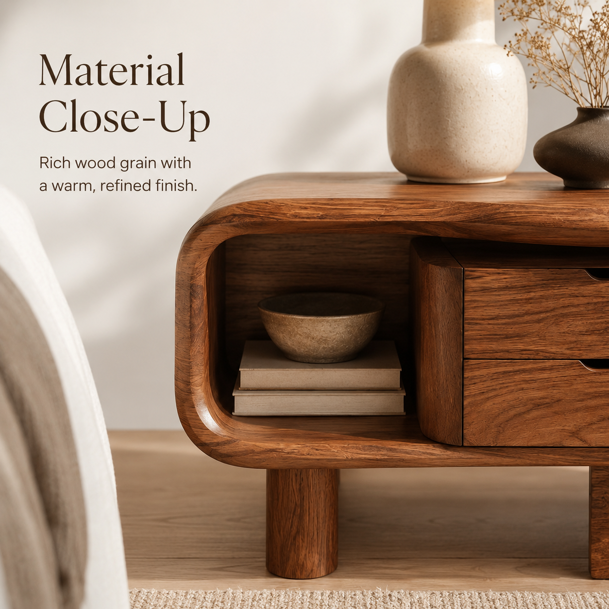 Darian Organic Bedside Table - Design 038 - product image 04