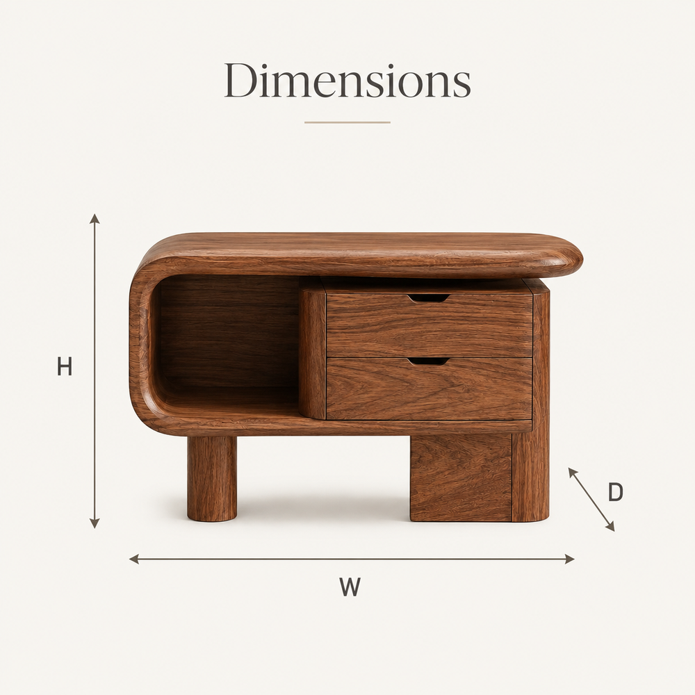 Darian Organic Bedside Table - Design 038 - product image 05