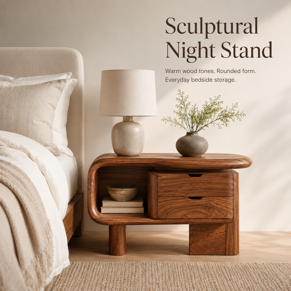 Darian Organic Bedside Table - Design 038 - product image 07