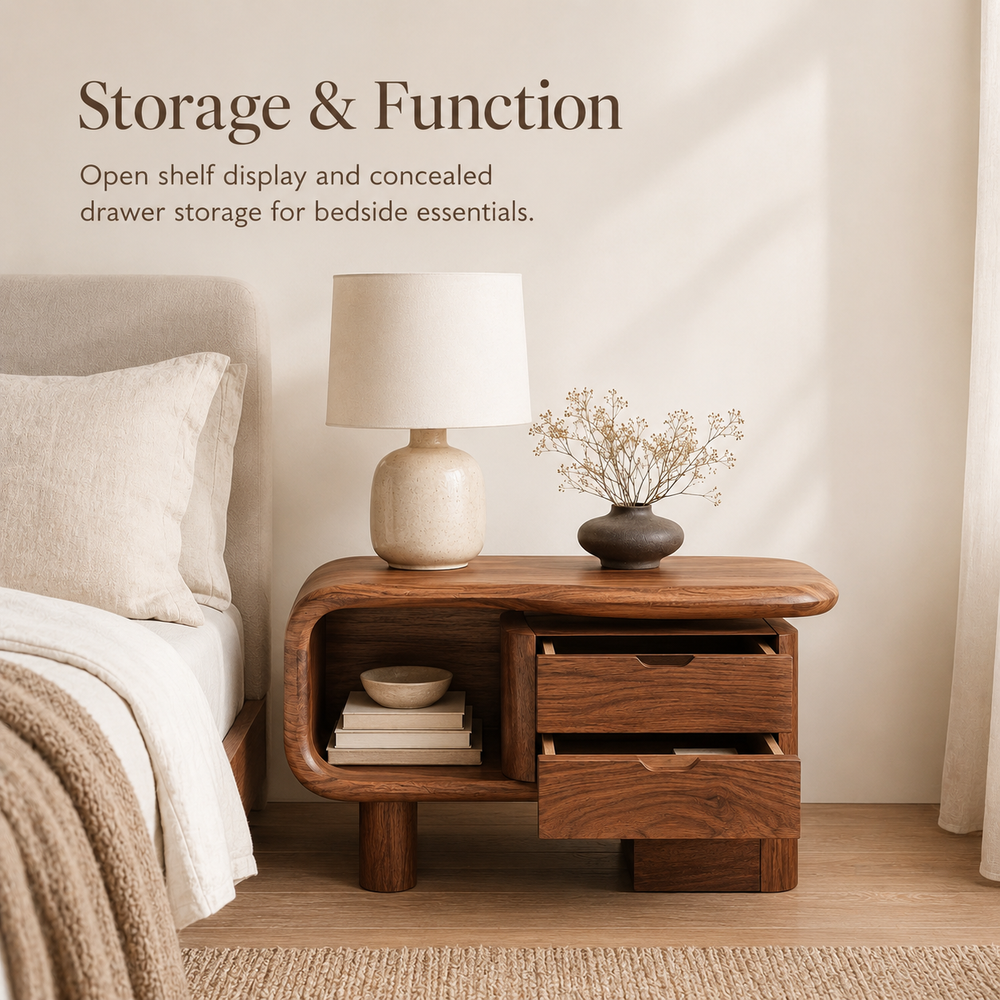 Darian Organic Bedside Table - Design 038 - product image 09