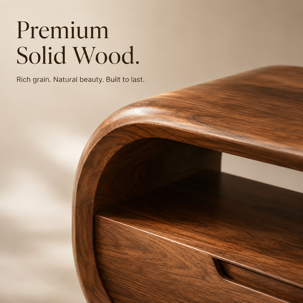 Isla Soft Curve Bedside Table - Design 040 - product image 05