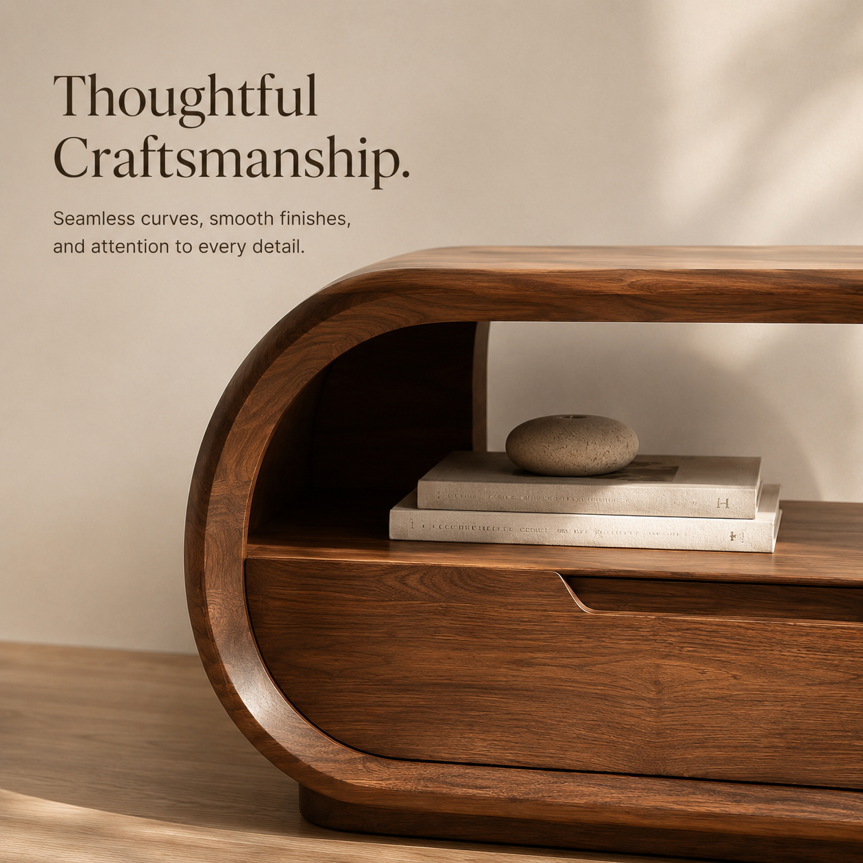Isla Soft Curve Bedside Table - Design 040 - product image 07