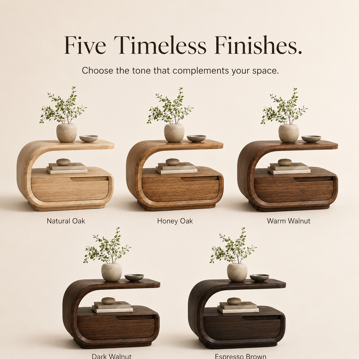 Isla Soft Curve Bedside Table - Design 040 - product image 10