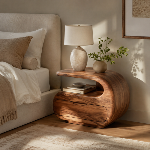 Liora Warm Walnut Night Stand - Design 041 - main view