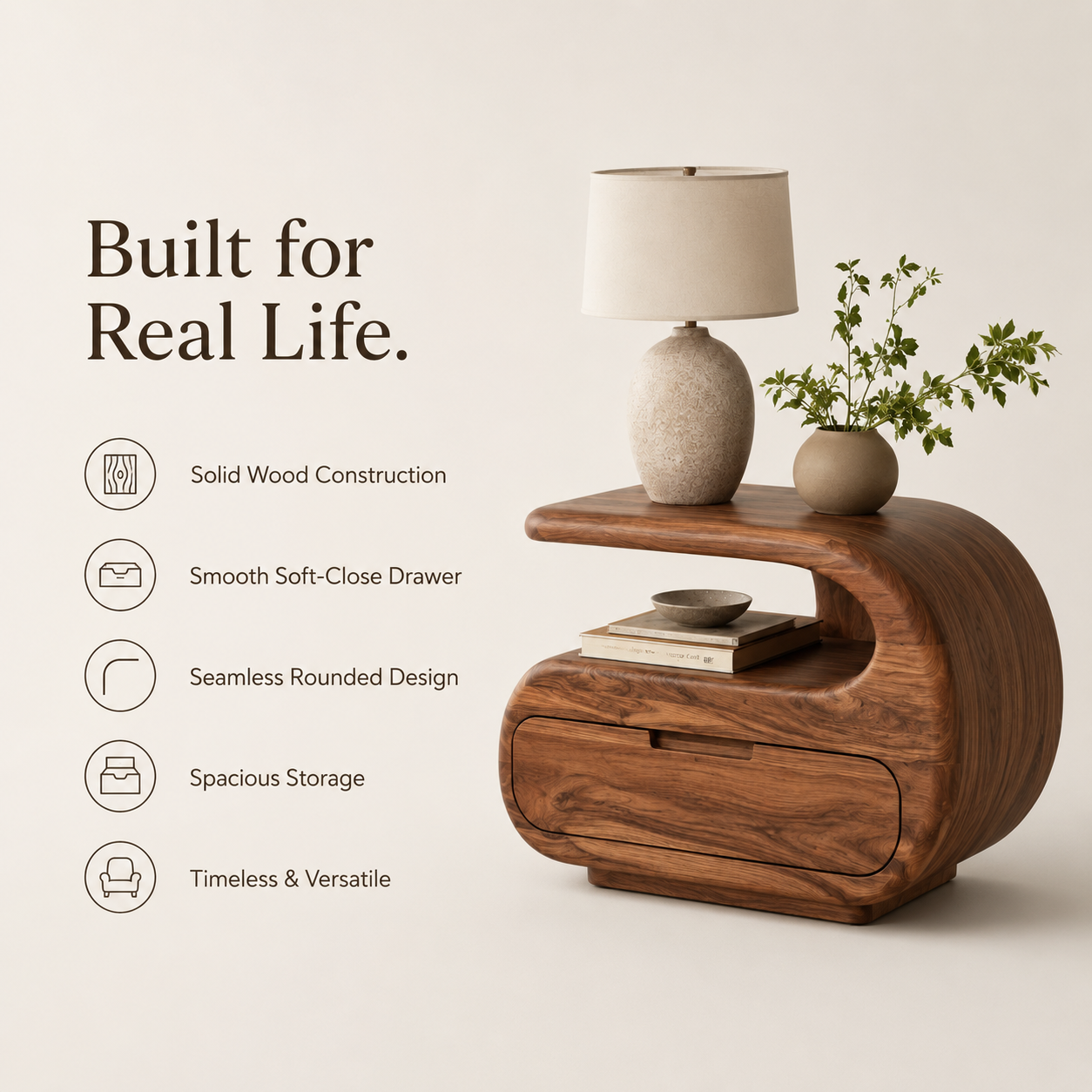 Liora Warm Walnut Night Stand - Design 041 - product image 07
