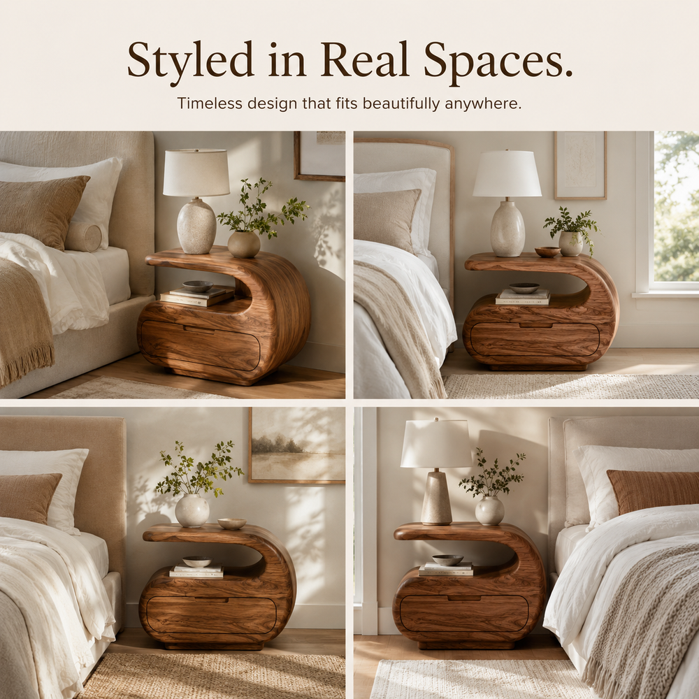 Liora Warm Walnut Night Stand - Design 041 - product image 09