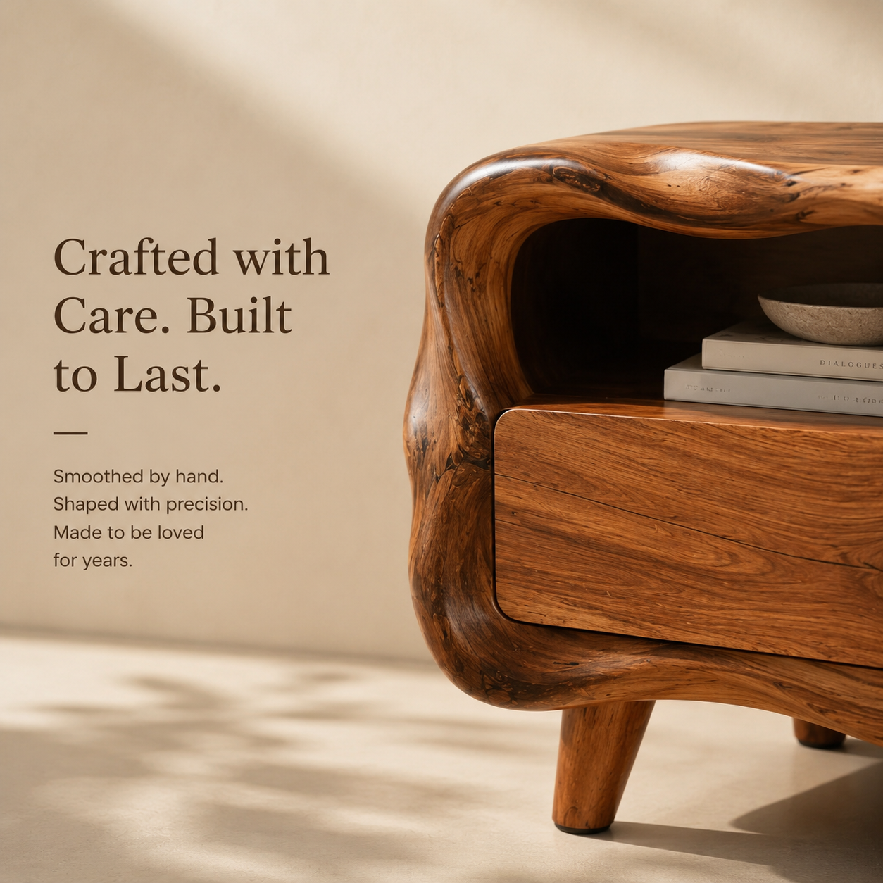 Marin Flow Wood Bedside Table - Design 042 - product image 05
