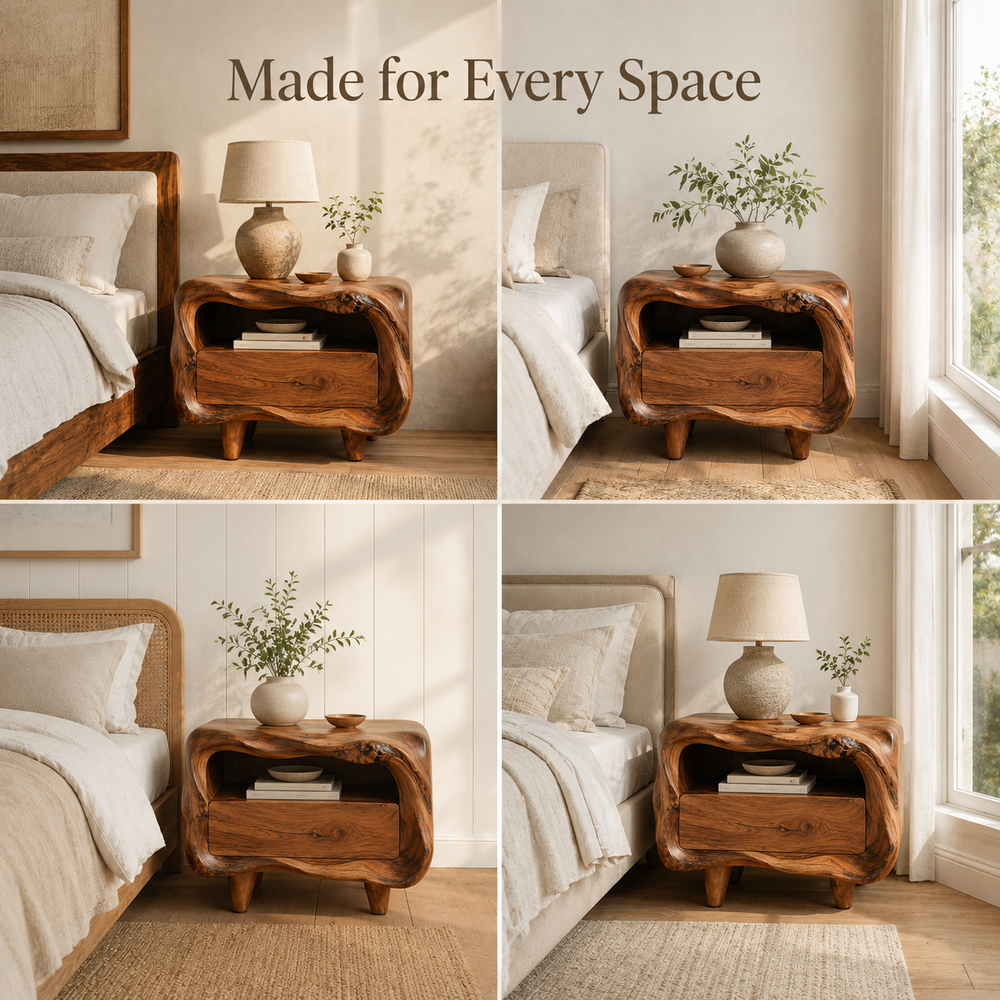 Marin Flow Wood Bedside Table - Design 042 - product image 10