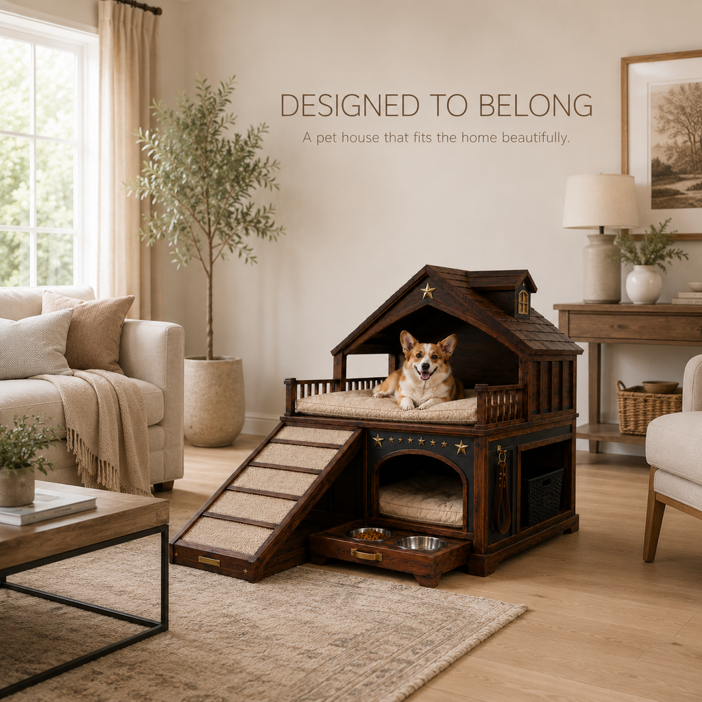 Luna Solid Wood Pet House - Design 002 - product image 04