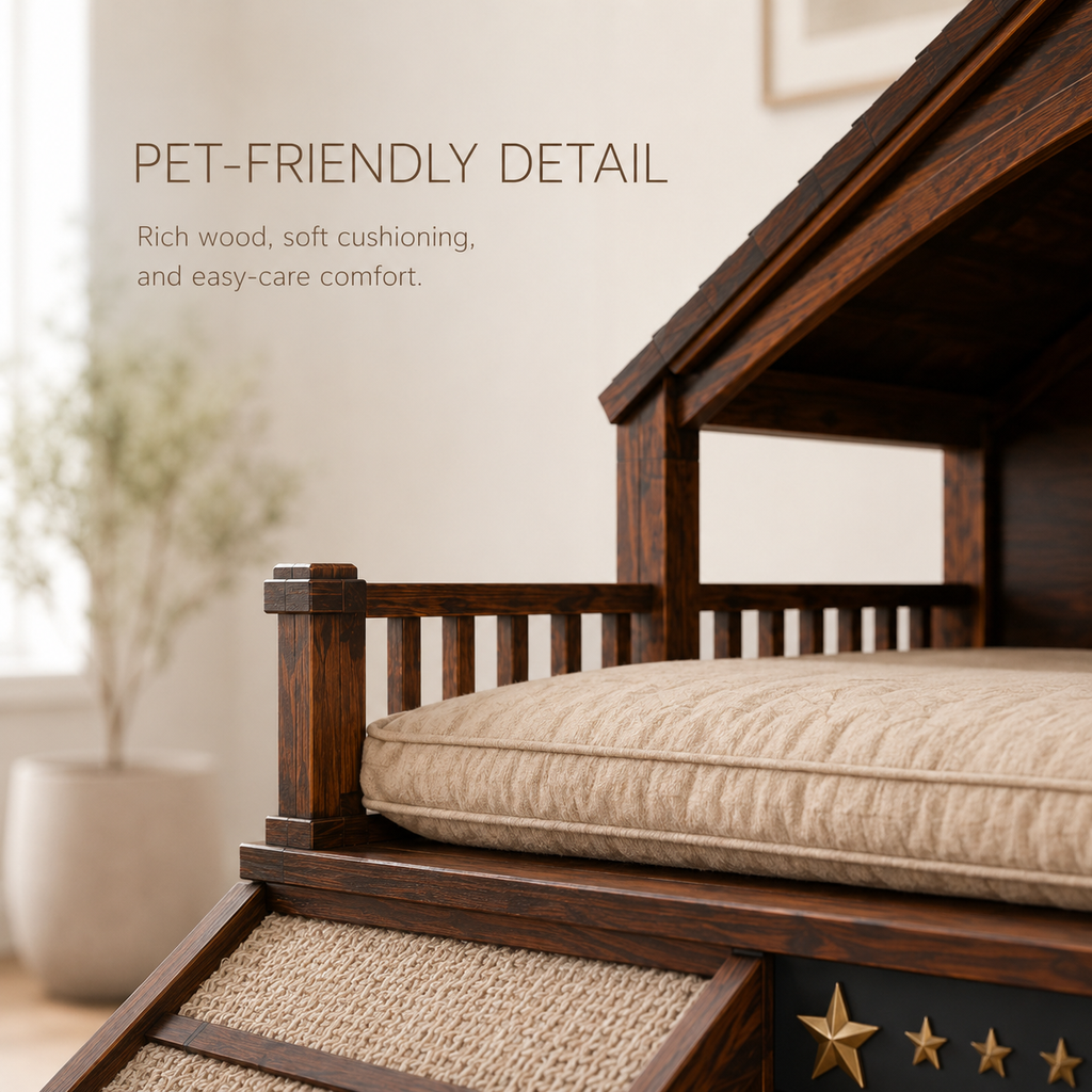 Luna Solid Wood Pet House - Design 002 - product image 05