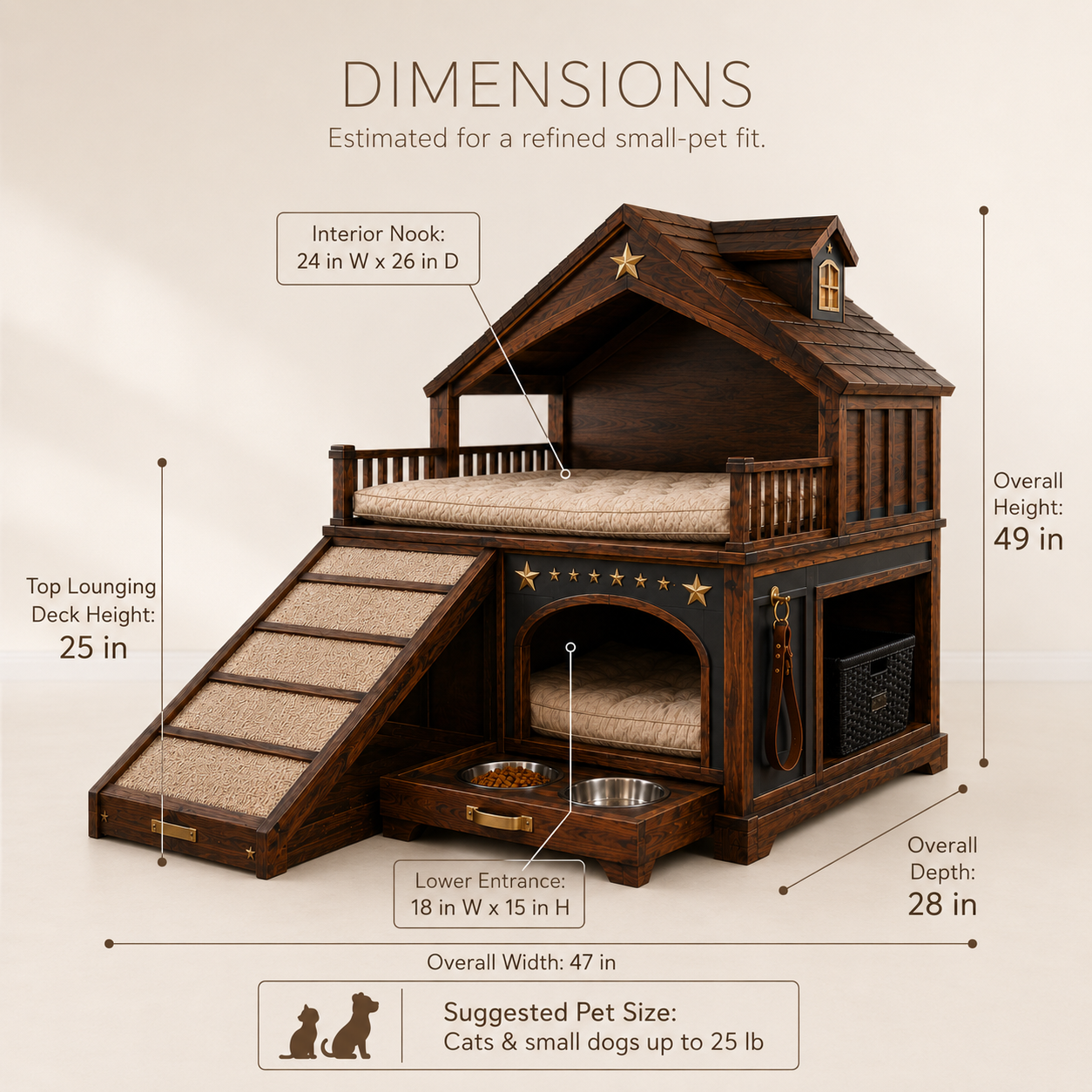 Luna Solid Wood Pet House - Design 002 - product image 08