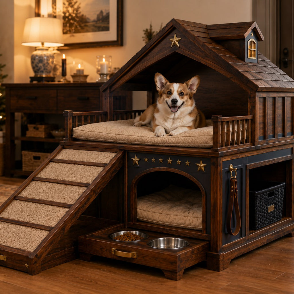 Luna Solid Wood Pet House - Design 002 - square cover image