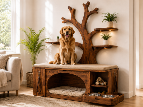 Poppy Solid Wood Dog House - Design 011 - main view
