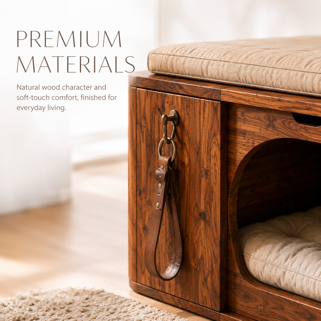 Poppy Solid Wood Dog House - Design 011 - product image 05
