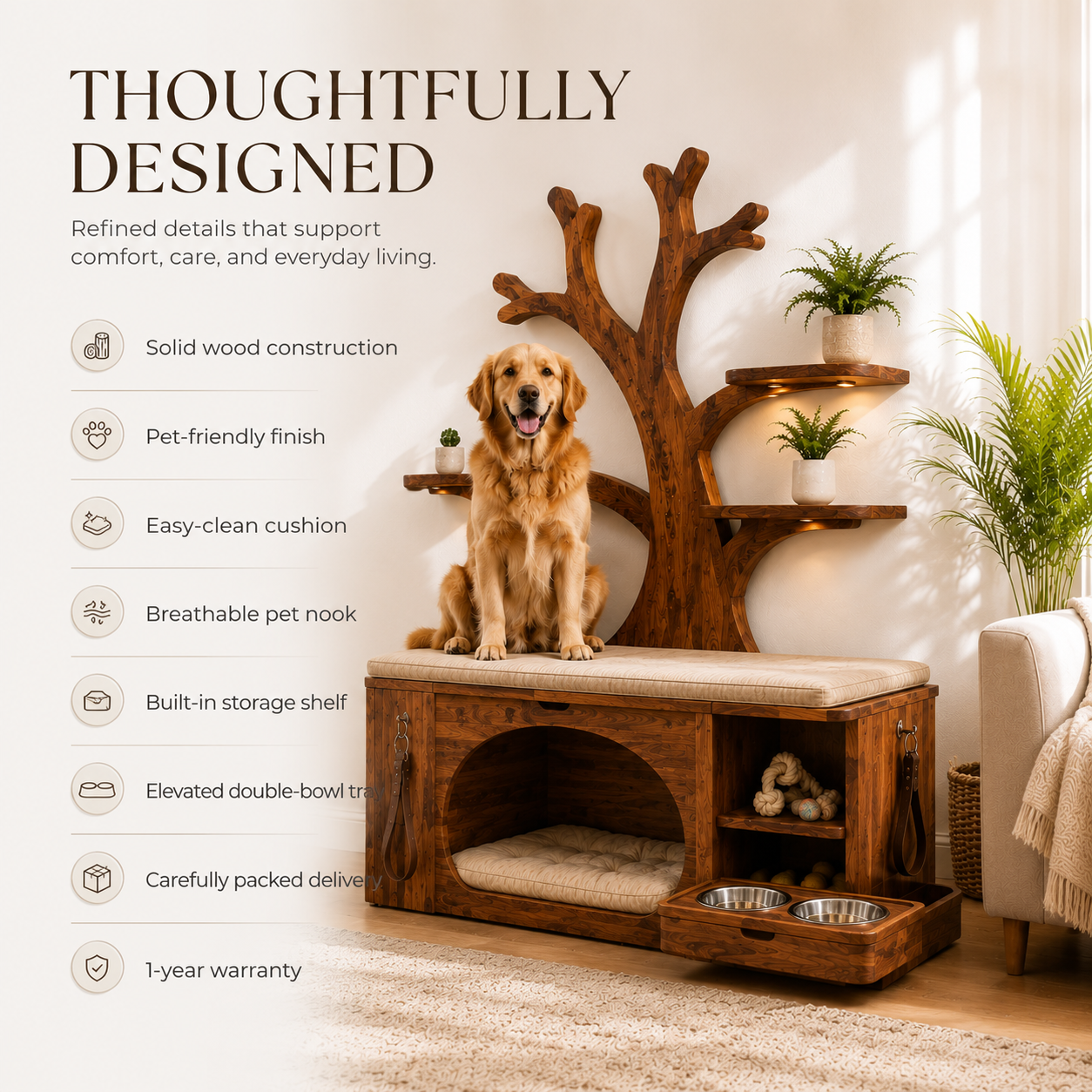 Poppy Solid Wood Dog House - Design 011 - product image 09