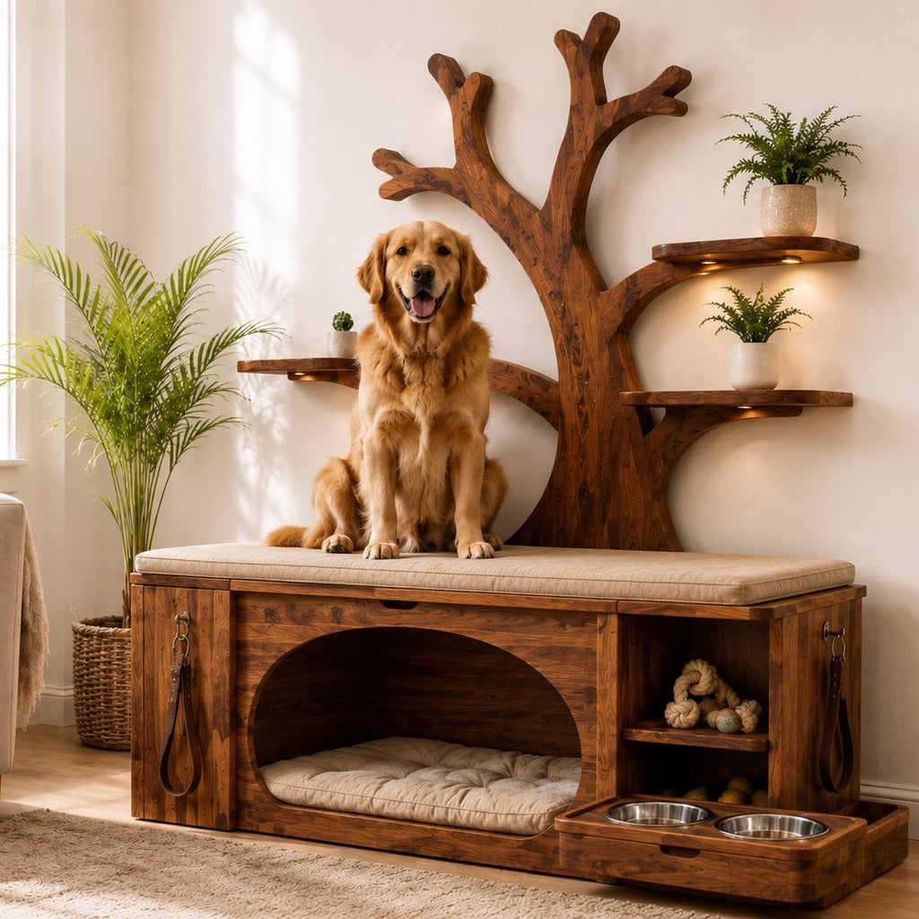 Poppy Solid Wood Dog House - Design 011 - square cover image