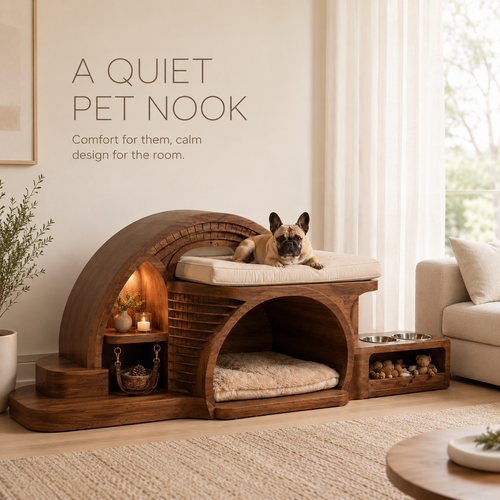 Luna Solid Wood Pet House - Design 014 - product image 02
