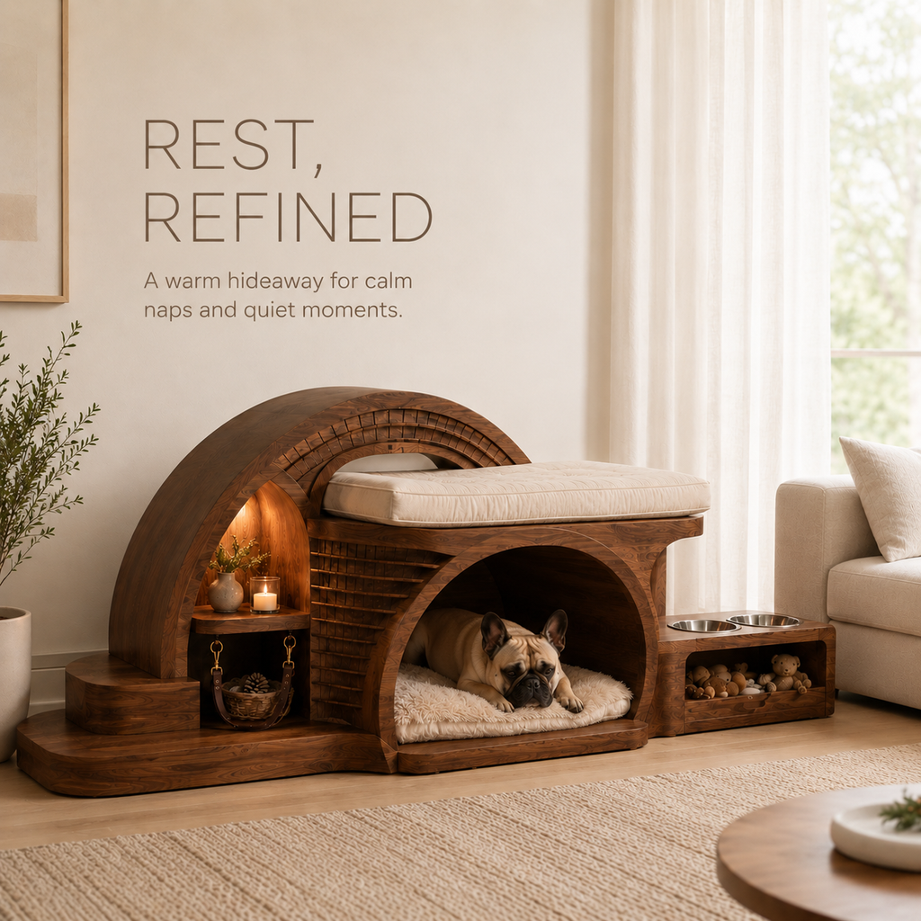Luna Solid Wood Pet House - Design 014 - product image 04
