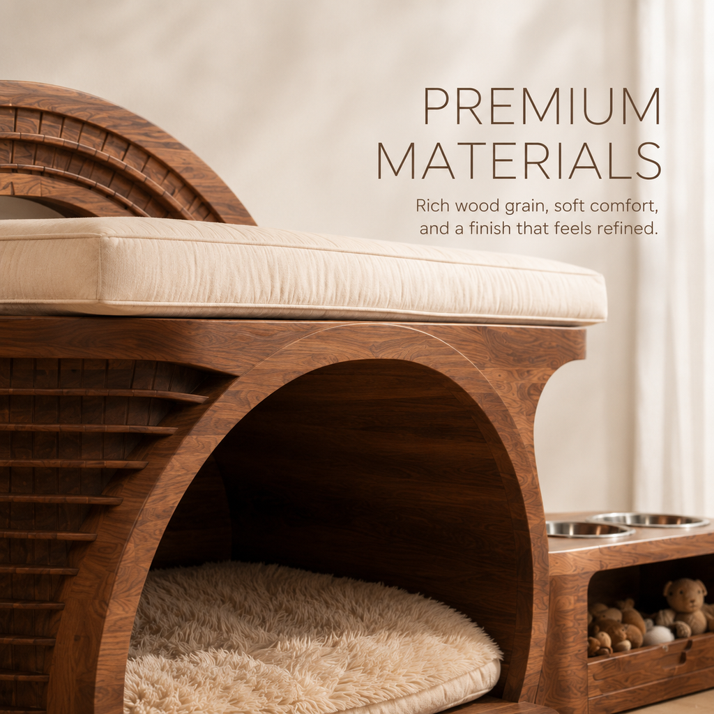 Luna Solid Wood Pet House - Design 014 - product image 06