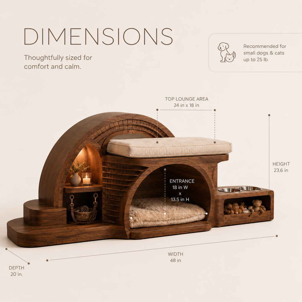 Luna Solid Wood Pet House - Design 014 - product image 09