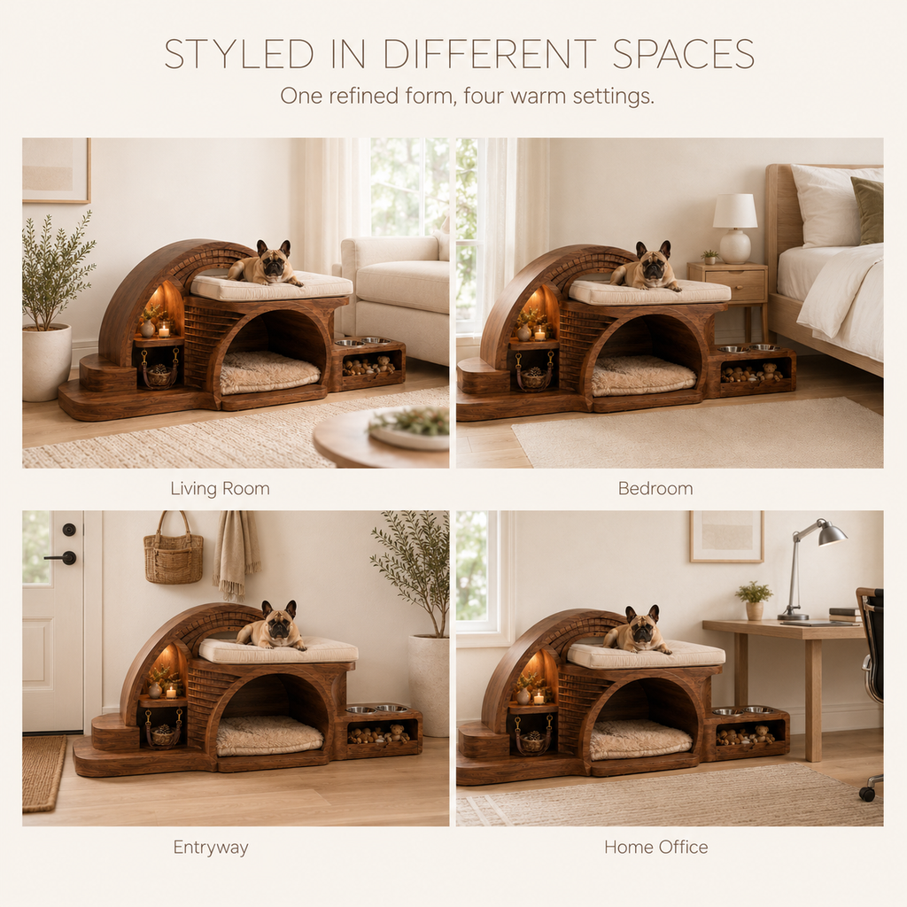 Luna Solid Wood Pet House - Design 014 - product image 11