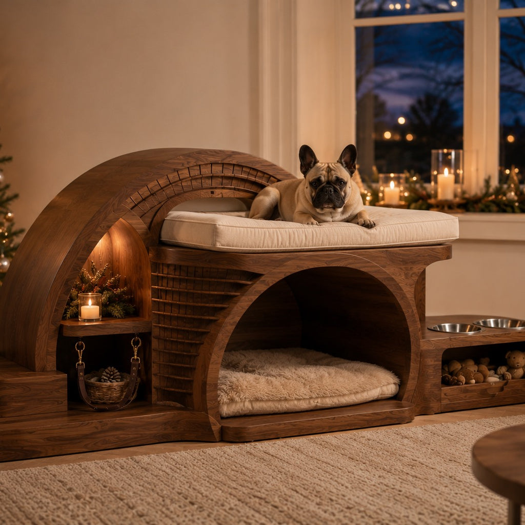 Luna Solid Wood Pet House - Design 014 - square cover image