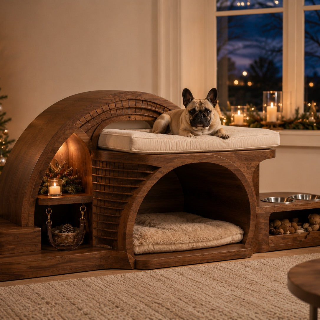 Luna Solid Wood Pet House - Design 014 - square cover image