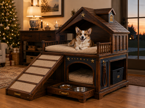Nala Warm Wood Pet House - Design 017 - main view
