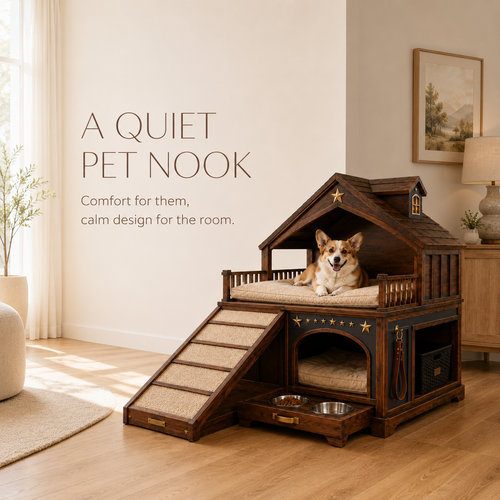 Nala Warm Wood Pet House - Design 017 - product image 02
