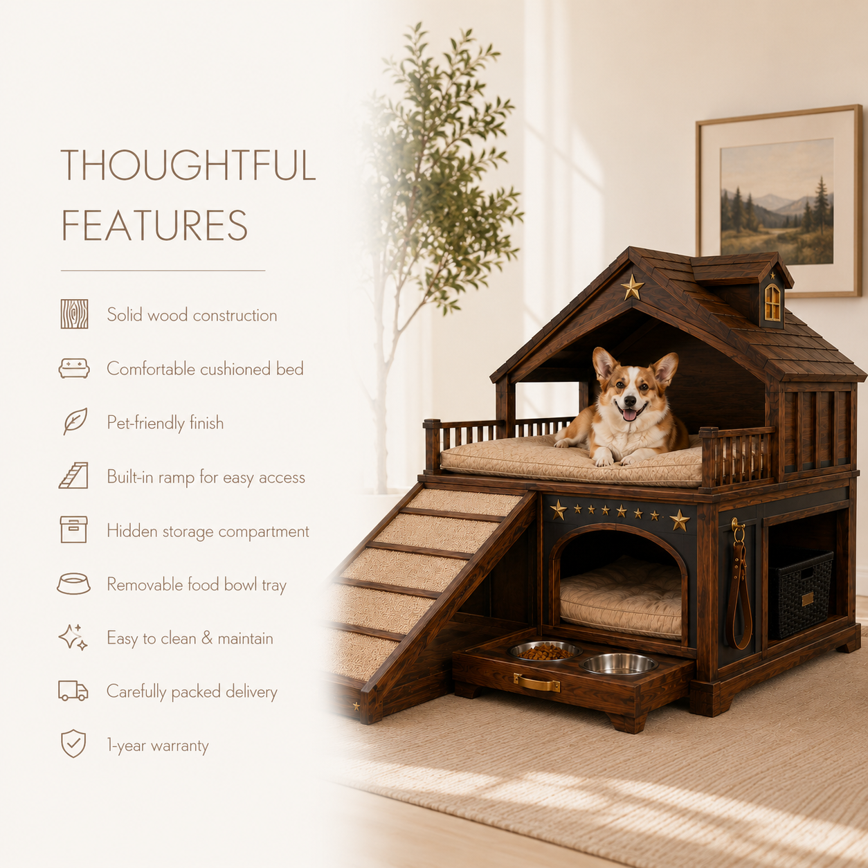 Nala Warm Wood Pet House - Design 017 - product image 10