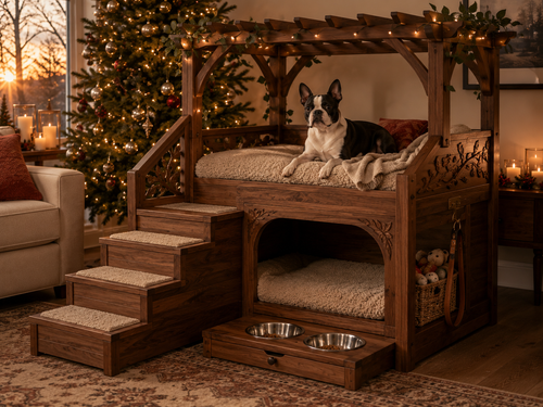 Poppy Solid Wood Dog House - Design 023 - main view