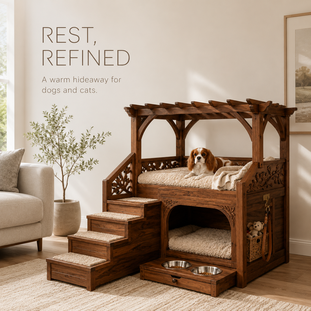 Poppy Solid Wood Dog House - Design 023 - product image 02