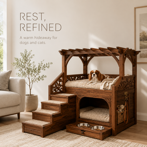 Poppy Solid Wood Dog House - Design 023 - product image 02