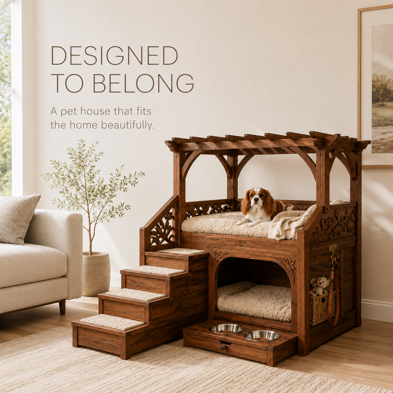 Poppy Solid Wood Dog House - Design 023 - product image 07