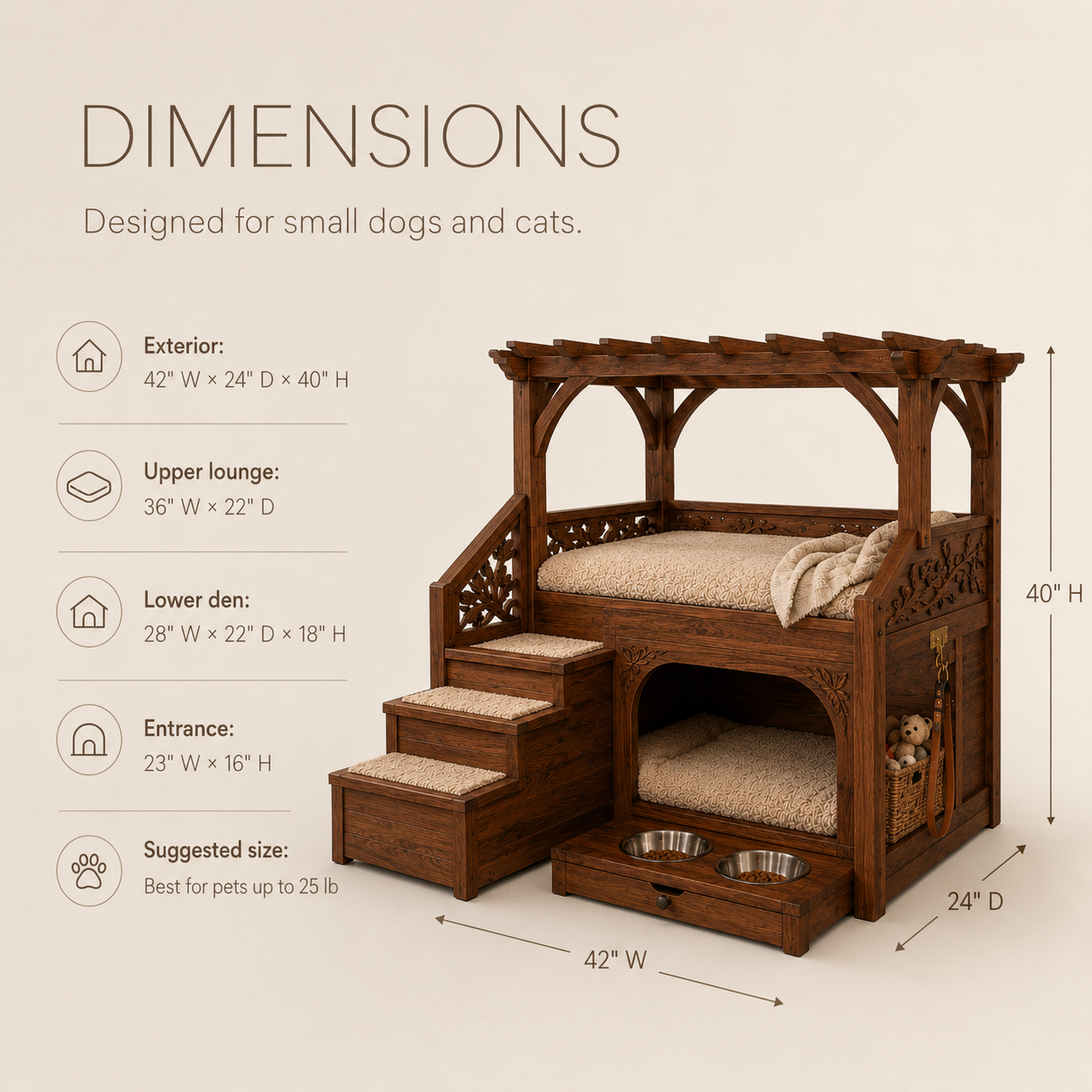 Poppy Solid Wood Dog House - Design 023 - product image 08