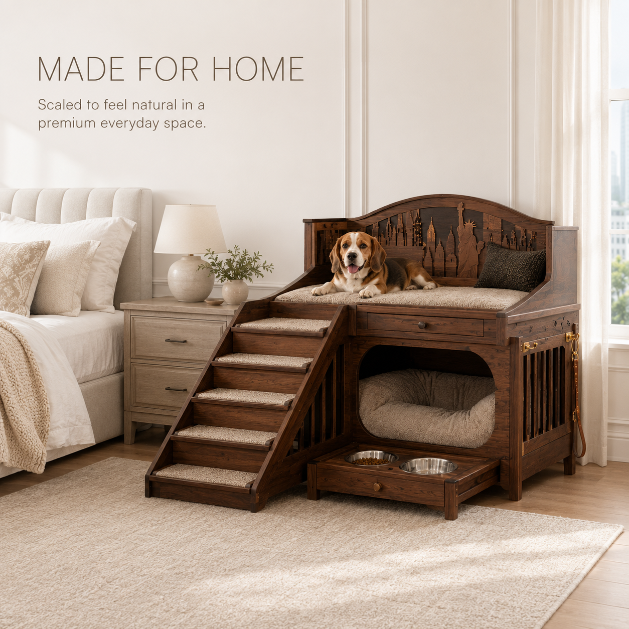 Luna Solid Wood Pet House - Design 026 - product image 05
