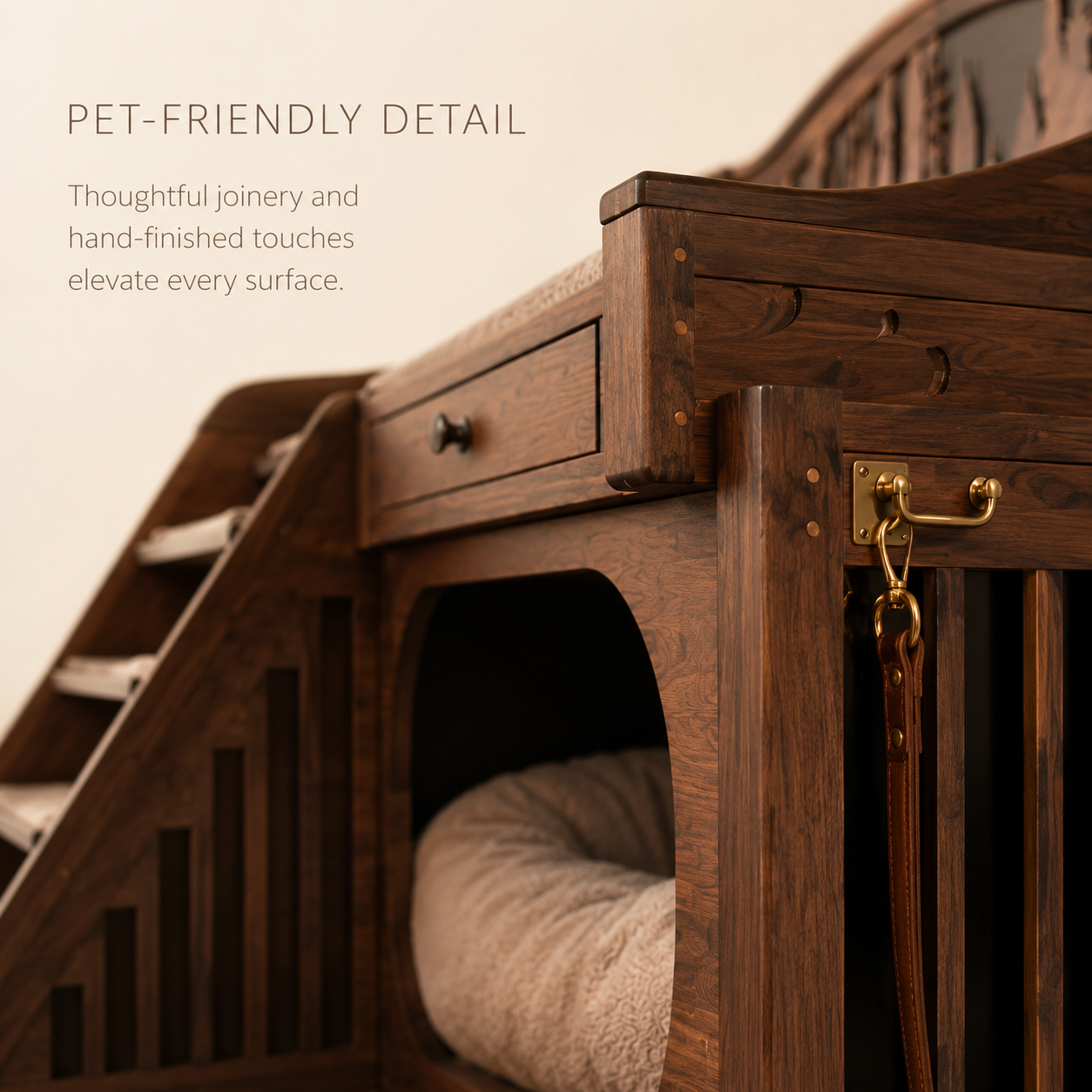 Luna Solid Wood Pet House - Design 026 - product image 07