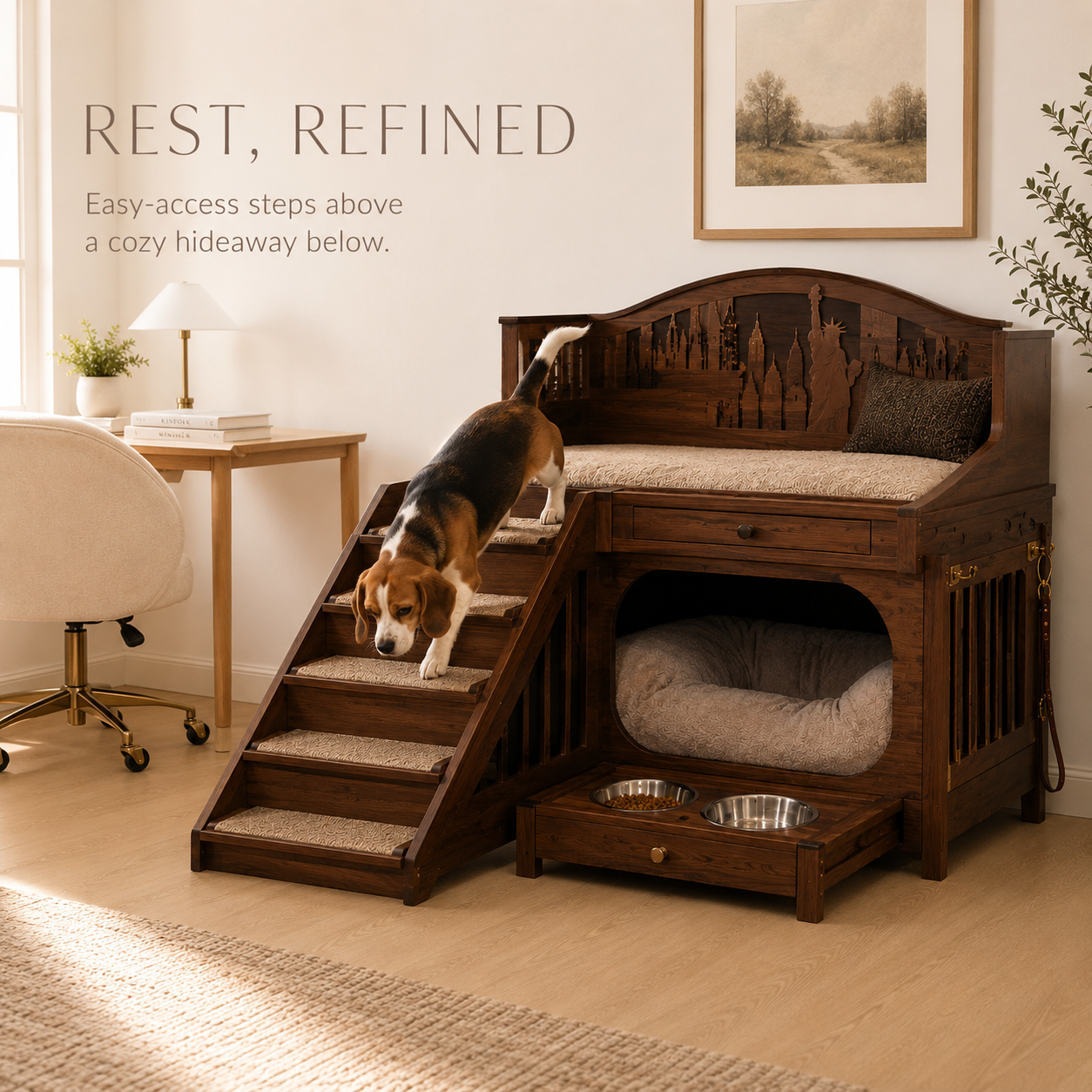 Luna Solid Wood Pet House - Design 026 - product image 08