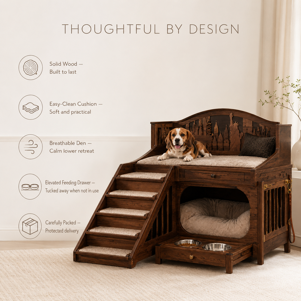 Luna Solid Wood Pet House - Design 026 - product image 10