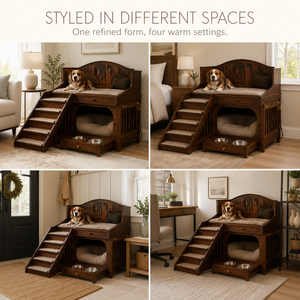 Luna Solid Wood Pet House - Design 026 - product image 11
