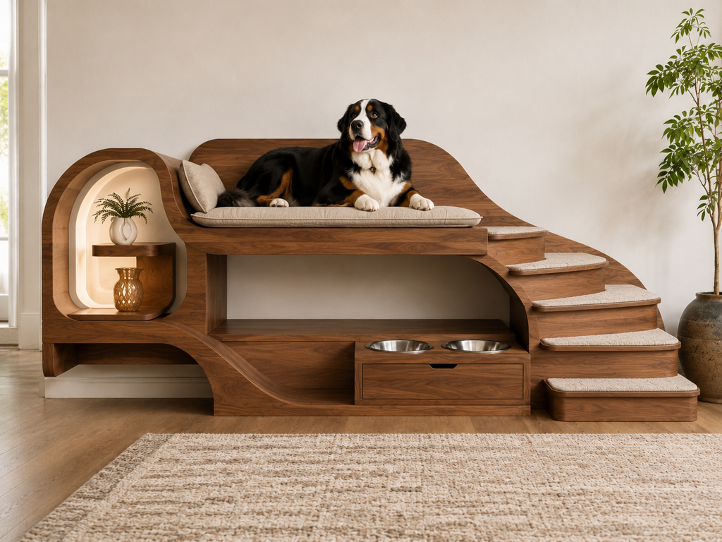 Poppy Solid Wood Dog House - Design 035 - main view