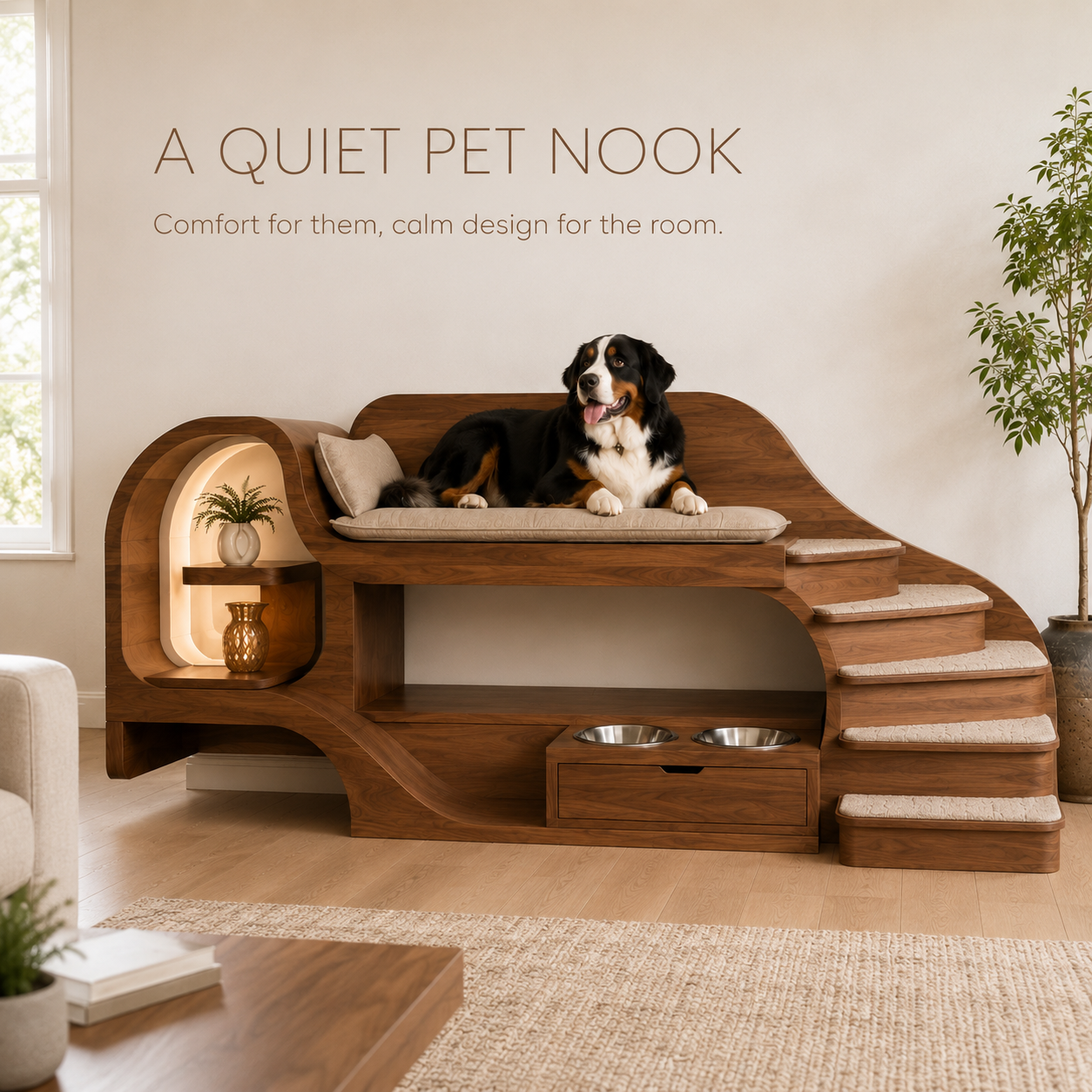 Poppy Solid Wood Dog House - Design 035 - product image 02