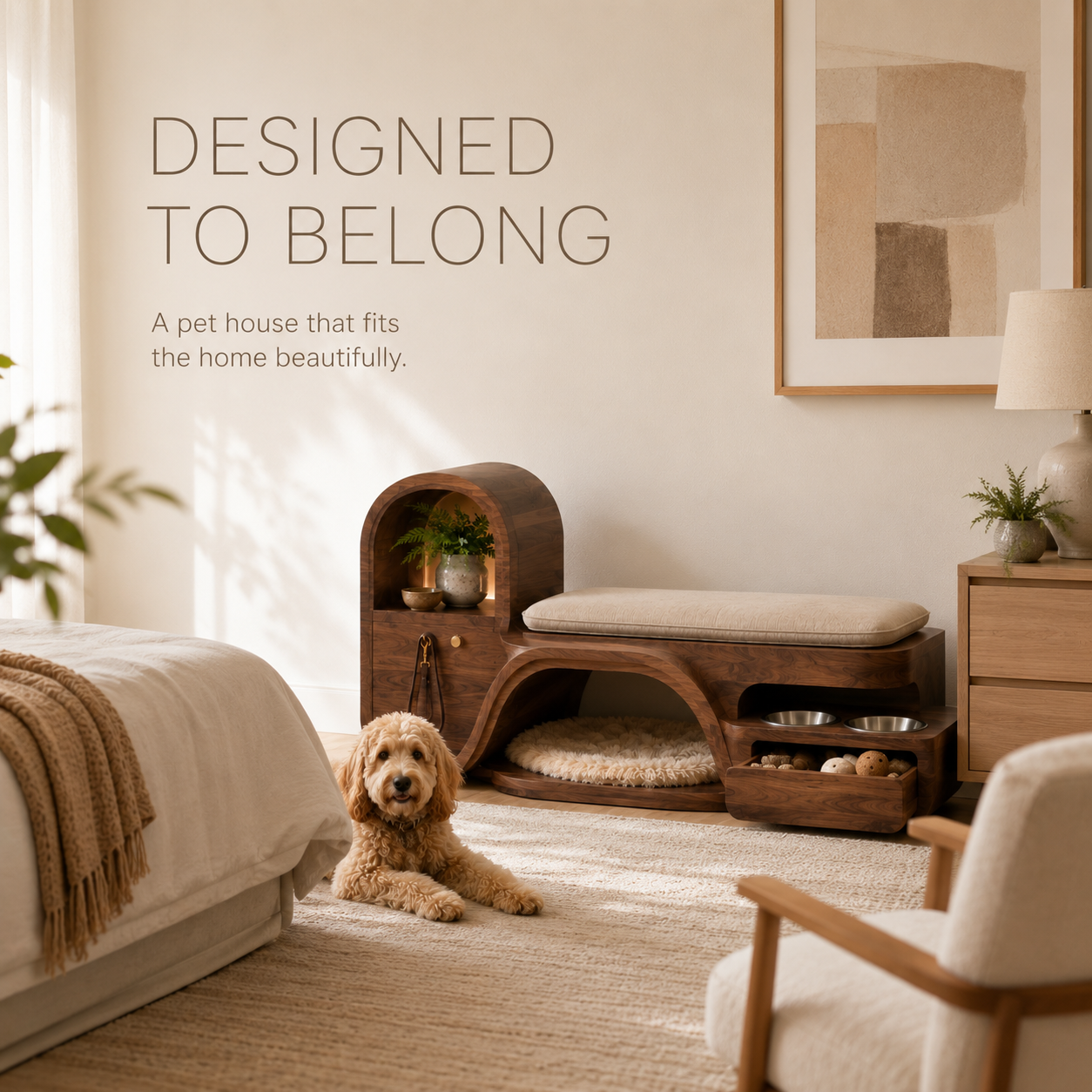 Luna Solid Wood Pet House - Design 038 - product image 04