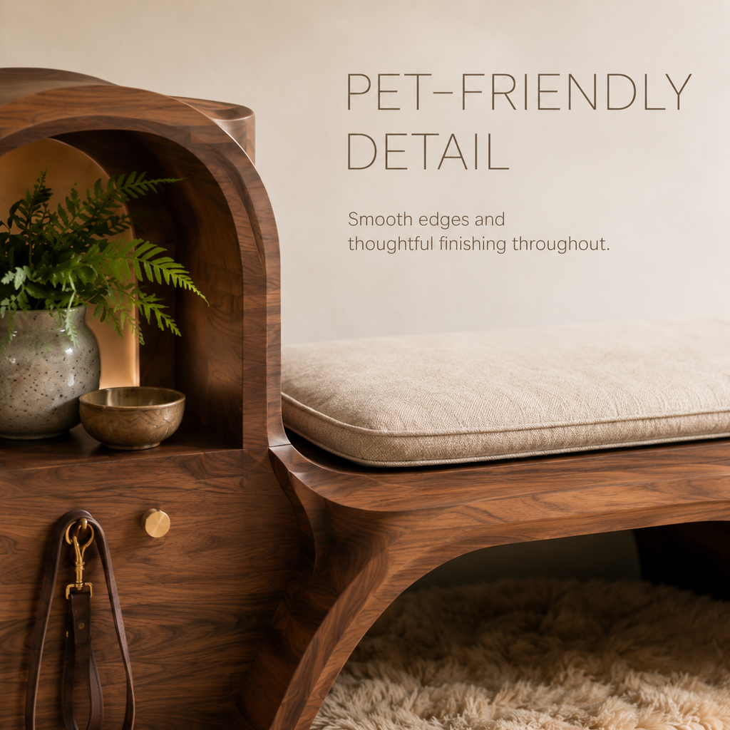 Luna Solid Wood Pet House - Design 038 - product image 06