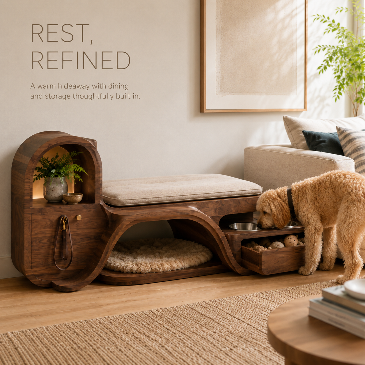 Luna Solid Wood Pet House - Design 038 - product image 07