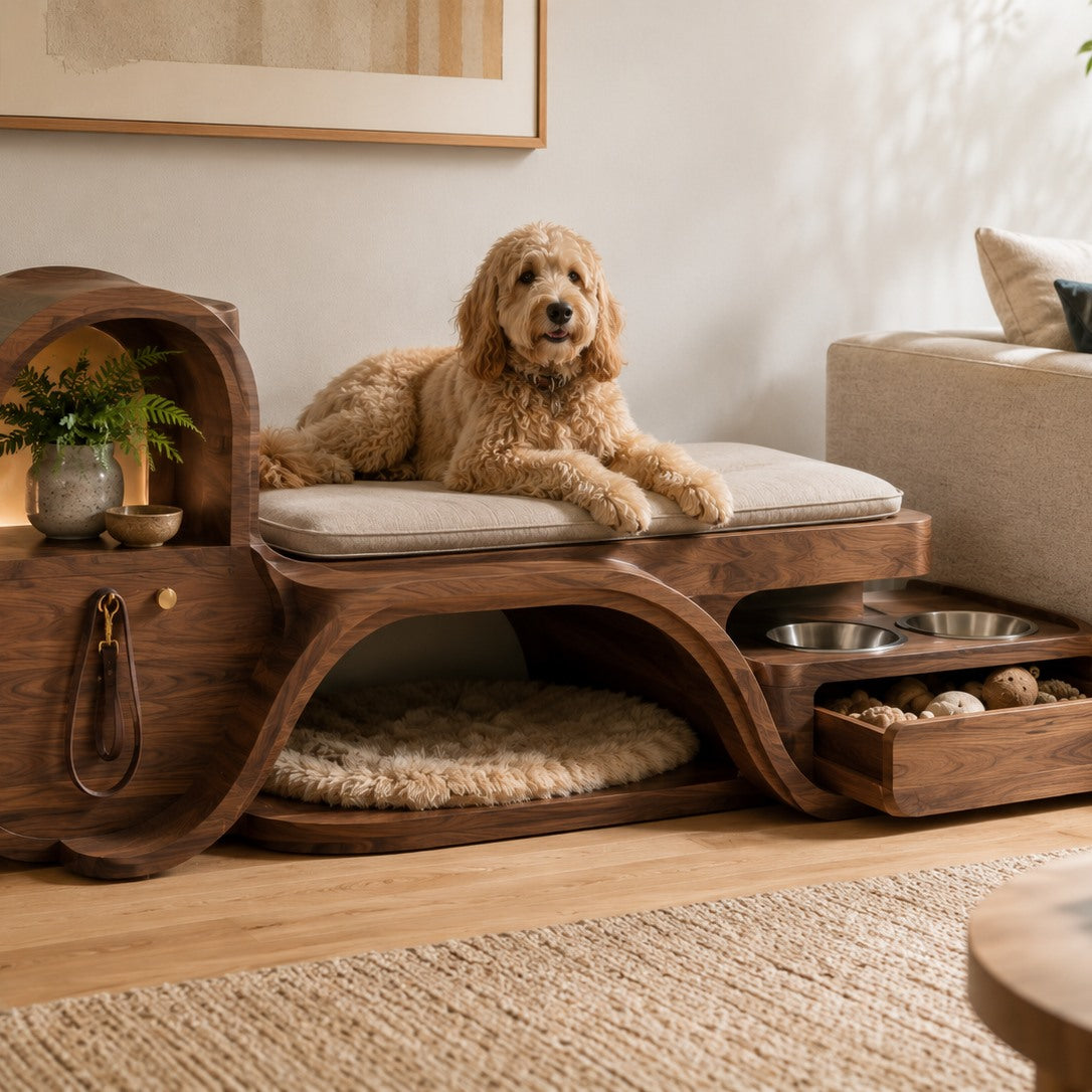 Luna Solid Wood Pet House - Design 038 - square cover image