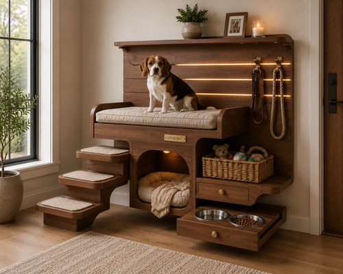 Poppy Solid Wood Dog House - Design 047 - main view
