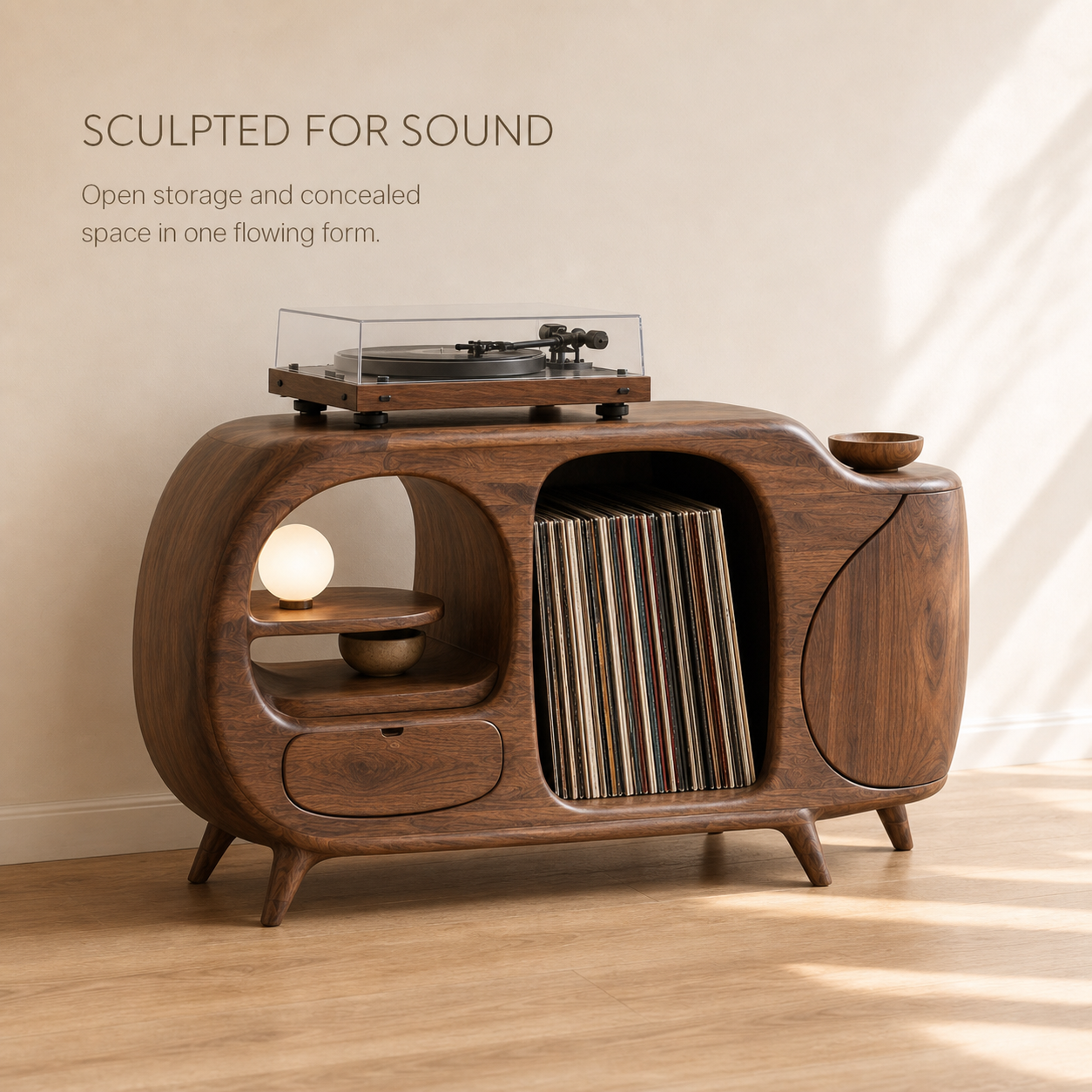 Rowan Hollow Form Record Stand - Design 003 - product image 02