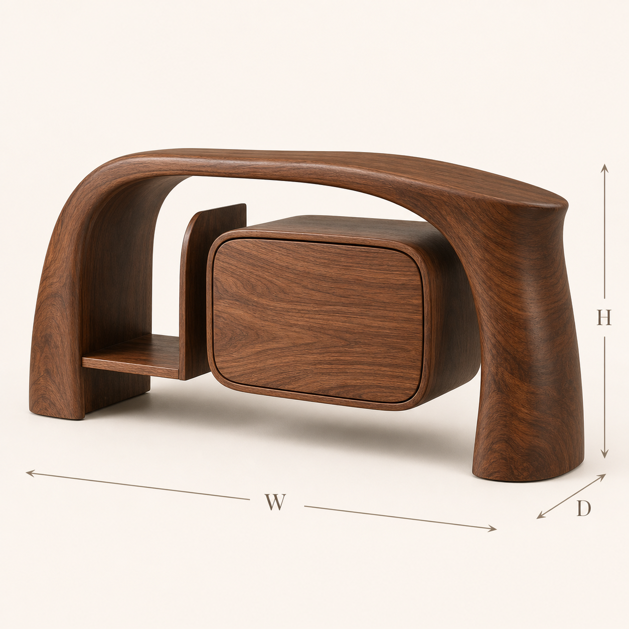 Liora Warm Walnut Vinyl Stand - Design 004 - product image 07