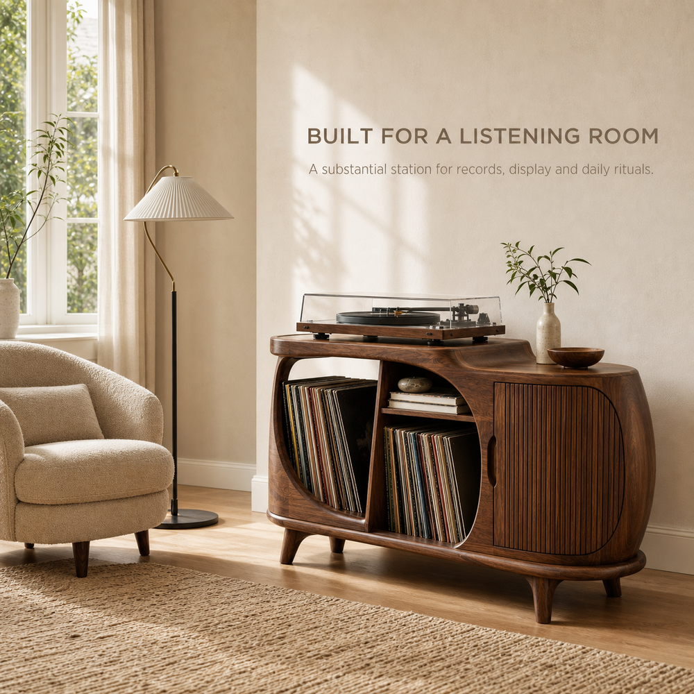 Soren Rounded Record Player Stand - Design 005 - product image 03